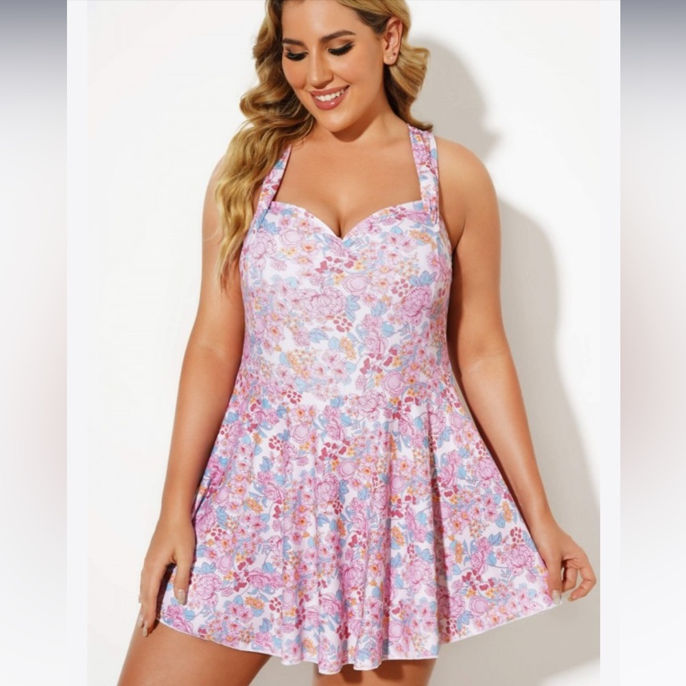 New, plus size, women’s swim dress
